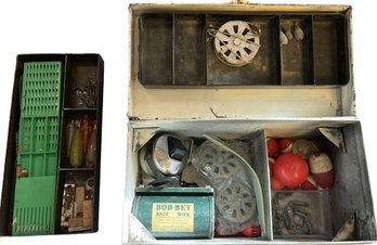 Old Tackle Box With Tackle Included L12xH6xW6