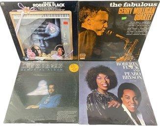 4 Unopened Vinyl Records, Gerry Mulligan, Roberta Flack, Peabo Bryson, Lee Morgan And Many More