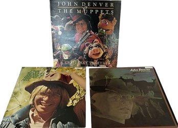 A Trio Of Vinyl Records By John Denver