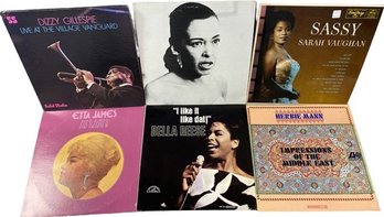 Vinyl Records (6) Including: Etta James, Herbie Mann, Dizzy Gillespie And More!