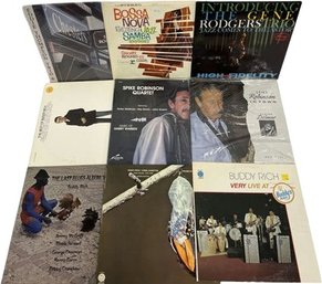 54 Vinyl Records, Including, Bossa Nova, Rodgers Trio, Spike Robinson Quartet, Buddy Rich And Many More