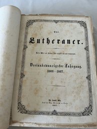 Antique Der Lutheraner Books. See Photos For Condition & Dates.