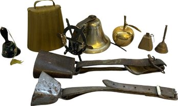 Assorted Collection Of Cow Bells & Hand Bells