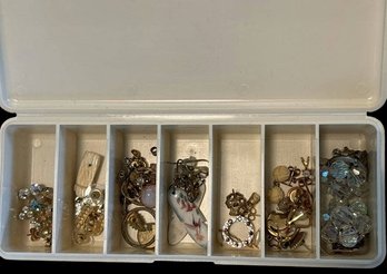 Assorted White And Rhinestone Earrings