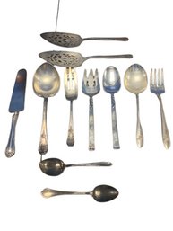 Large Silverware From Nobility WindSong (2), Homles & Edwards (3) And Tudor Plate Oneida Community (6)