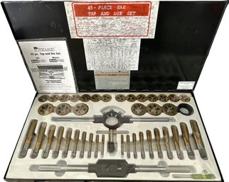 Pittsburgh 45 Pc Tap & Die Set- Unused, 23.4Lx13Wx1H