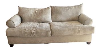 Beige Sofa Couch - 86 W X 38 D X 31 Tall