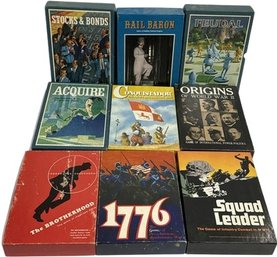 Game Lot: Feudal, The Brotherhood, 1776, Squad Leader, Origins Of World War 2, Conquistador, And More!