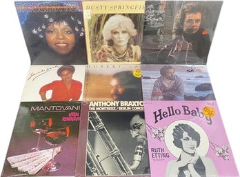 Collection Of 9 (Mostly Unopened Vinyl) - Hello Baby, Anthony Braxton, Mantovani, And Many More