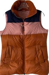 Cotopaxi, Designer Ladies Vest, Navy Blue And Peach Tones - 100 Nylon, Size Women's - XS