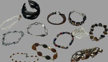 Collection Of Beaded And Gemstone Bracelets