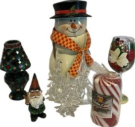 Eclectic Christmas Decor: Cookie Jar, Glass Trees, & More! (Tallest 13, Smallest 6)