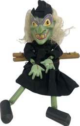 Vintage Handmade Witch Puppet From Pelham Puppets (Marlborough Wilts)