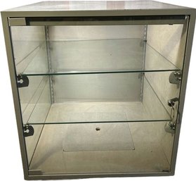 Glass Display Cabinet With Lock & Key- 24Wx24Dx26T