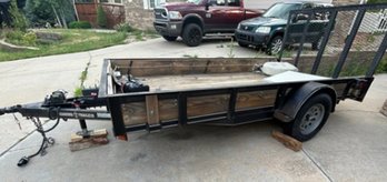 Diamond Trailers Utility Trailer With 2500lb Winch, Battery, Spare Tire, 2' Ball,