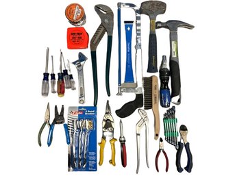 Kobalt Multi-bit Screw Driver(8in), Hammers (13in), Wrenches & More- Saw Is 18in Long, Smallest Pliers Are 5in