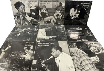 9 Unopened Black And Blue Jazz Greatest Names Vinyl Collection Including Chris Woods, Hank Jones, Rose Murphy
