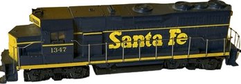 Santa Fe 1347 7.5in Model Train Engine- No Visible Scale