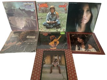 7 Vinyl Records-John Denver And Emmylou Harris