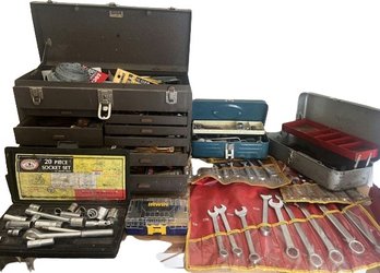 Variety Of Hand Tools, Accessories & Tool Boxes