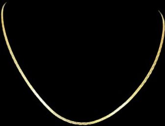 Flat Link 14K Gold Necklace