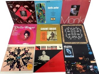 Vinyl Collection (9) Including Charlie Parker, Della Reese, Duke Ellington