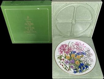 Franklin Porcelain The Flowers Of The Year Plate Collection (1) 10.5 Plate