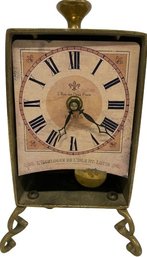 Decorative, Brass Framed, Desk Clock With Swinging Pendulum From Time Works Inc. (9in Tall)