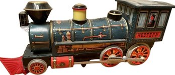 Vintage Western Special Locomotive Tin Toy Engine 1960's - 12'
