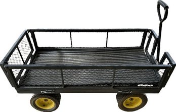 Heavy Duty Outdoor Utility Cart With Drop Down End (52x24x25)