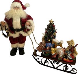 Santa With Sleigh New In Box: Approx 20 H