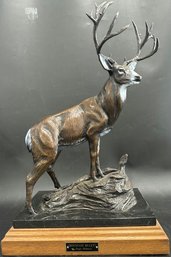 'Mountain Muley' Bronze Sculpture By Royce Gilliland, 21x14 In