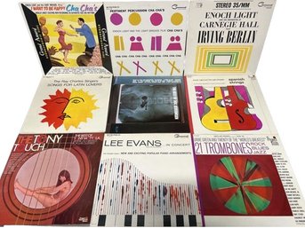 Vinyl Records (9) Including Ray Charles, Lee Evans, Tony Mottola And Many More