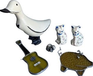 Swan, Guitar, Dogs Figurines