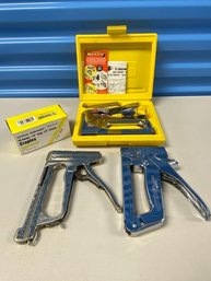 Arrow Staple Gun Kit, Vintage Heller Corp Staple Gun, Swingline PowerGun 1000 Staple Gun