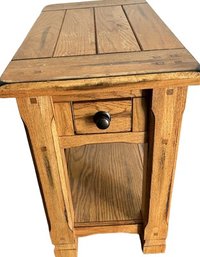 Wooden End Table With Drawer- 28Lx15Wx24H