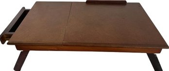 Wooden Lap Work Table With Pencil Drawer & Paper Ledge. 24x13x8