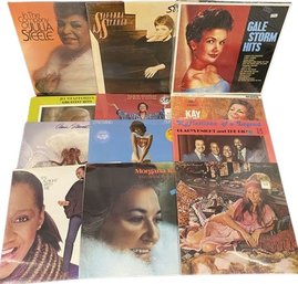 Collection Of 12 Unopened Vinyl Records Includes, Julia Steele, Gale Storm, Morgana King And Many More