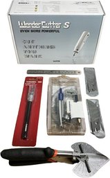 Wonder Cutter S From Cutra (New In Box) With Hobby Knife From Husky (New In Box), Crafting Protractor And More
