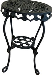 Heavy Wrought Iron Plant Stand, See Photo For Missing Piece.