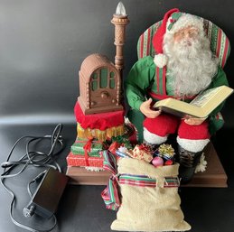 Animated Santa & Radio Music Christmas Decoration - 15' Height