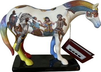 Numbered Statue - The Trail Of Painted Ponies-Native People's Pony - 7'