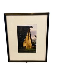 Original McIntosh Barn At Sunset Colorado Photograph Signed By Blair Smallwood III (12x10.25)