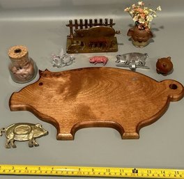 Pig Collection - Cutting Board, Figurines, Vase & More