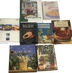 8 Cookbooks-Kansas Cookin, Corn, Nitty Gritty Foodbook