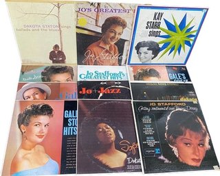 Collection Of 12 Vinyl Records Kay Starr, Gale Storm, Jo Stafford's, Dakota Staton And Many More