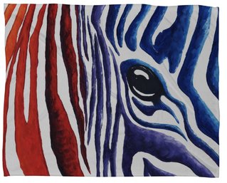 (NEW) Deny Designs Madart Colorful Zebra Throw Pillow, 26-Inch By 26-Inch