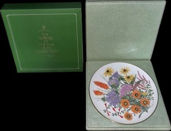 Franklin Porcelain The Flowers Of The Year Plate Collection (1) 10.5 Plate