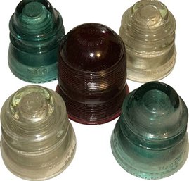 Hemingray Insulators- 42, 45, & Cats Eye No 10 Light Cap