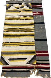 (2) Rectangle Area Rug Saddle Blanket - (71x31 & 59.5x27)